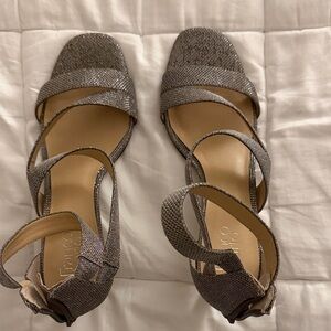 Franco Sarto Women's Metallic Strappy Sandals